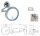 LED Cosmetic Mirror with 3x Magnification Ø20 cm, double arm