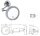 LED Cosmetic Mirror with 3x Magnification Ø20 cm, double arm