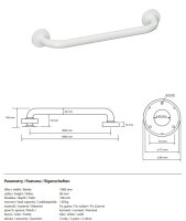Grab Bar 1000 mm white