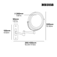 LED Cosmetic Mirror with 5x Magnification, black