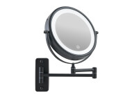 LED Cosmetic Mirror with 5x Magnification, black