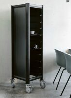 Tray Trolley for 10 Trays with Alu-Profiles, silver