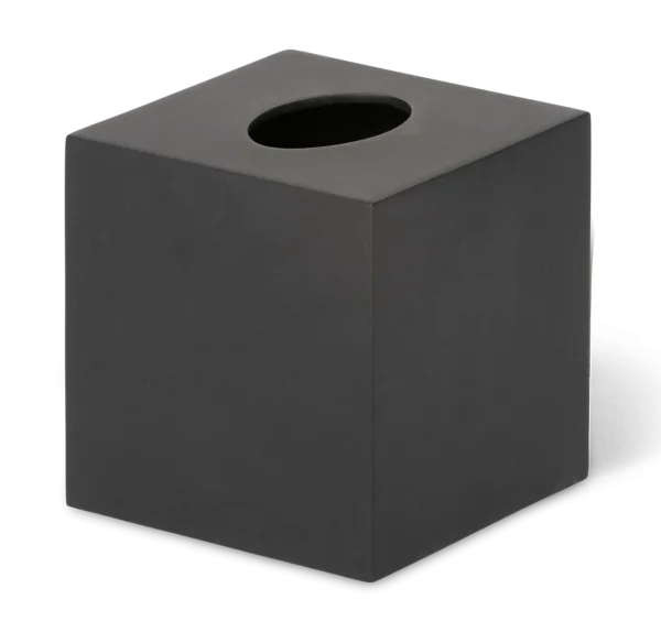 Baker Quadratischer Taschentuch Spender in schwarzem Marmor