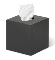 Baker Quadratischer Taschentuch Spender in schwarzem Marmor