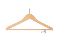 Anti-theft Hanger Melville with Pin and Trousers Bar NATURAL