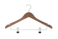 Hotel Hanger Graham with Hook and Clips NATURAL