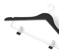 Hotel Hanger Graham with Hook and Clips BLACK
