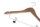 Hotel Hanger Graham with Hook and Clips WALNUT