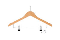 Anti-theft Hanger Graham with Pin and Clips NATURAL
