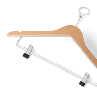 Anti-theft Hanger Graham with Pin and Clips NATURAL