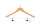 Anti-theft Hanger Graham with Pin and Clips NATURAL