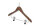 Anti-theft Hanger Graham with Pin and Clips NATURAL