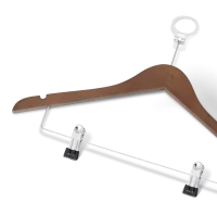 Anti-theft Hanger Graham with Pin and Clips WALNUT