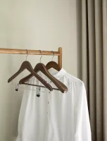 Hotel Hanger Edward with Hook and Trousers Bar WALNUT