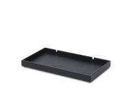 Rectangular Welcome Tray with Stitching Etna Black