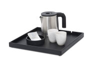 Square Welcome Tray with Stitching Fuji Black