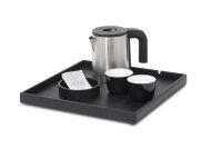 Square Welcome Tray with Stitching Fuji Black