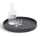 Round Welcome Tray with Stitching Maroa Black