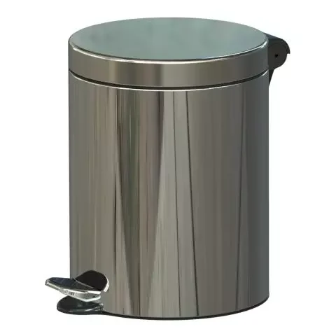 Kosmetik Treteimer 5 l Edelstahl glänzend, schwer entflammbar