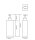 Square Bottle with Pump 500 ml brown
