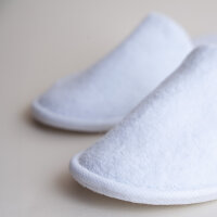 Hotel Slippers Coral Fleece with Closed Toe and Anti-slip Sole 30 cm