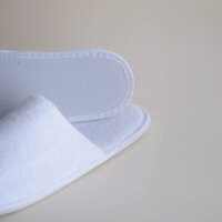Hotel Slippers Coral Fleece with Closed Toe and Anti-slip Sole 30 cm