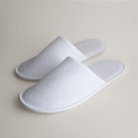 Hotel Premium Terry Slippers with Closed Toe and...
