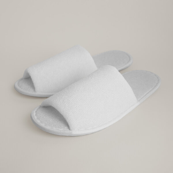 Hotel Premium Terry Slippers with Open Toe and Anti-slip Sole 30 cm