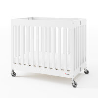 Foundations Boutique Folding Mini Baby Crib – White