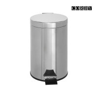 Corby Tritt-Mülleimer aus poliertem Stahl 3 Liter