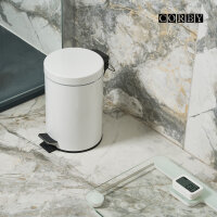 Corby Tritt-Mülleimer in Weiss 3 Liter