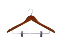 Hotel Hanger Burlington with Hood and Clips DARK WOOD