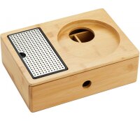 Emberton Willkommenstablett Cambourne Plus in Natur mit Schublade und 1,0-Liter-Wasserkocher