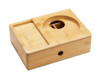 Emberton Willkommenstablett Cambourne Plus in Natur mit Schublade und 1,0-Liter-Wasserkocher