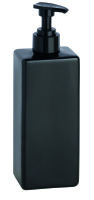 Square Bottle with Pump 500 ml black