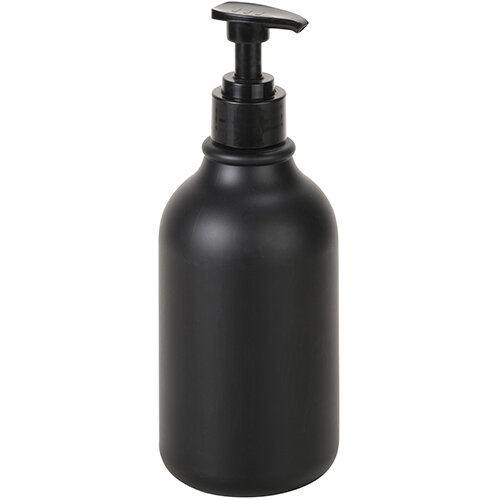 Round Bottle with Pump 500 ml black