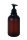 Round Bottle with Pump 500 ml brown