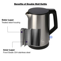 Stainless Steel Water Kettle Divine 1 l brushed
