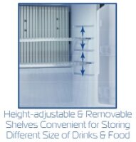 Emberton Absorption Hotel Minibar KENDAL 40 L Solid Door with Power Switch