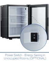Emberton Hotel Thermoelectric Minibar PENZANCE 40 L with Solid Door and Power Switch