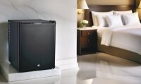Emberton Hotel Thermoelectric and Lockable Minibar PENZANCE 40 L with Power Switch, Solid Door