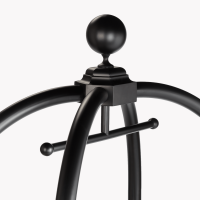 Kofferwagen BIRDCAGE ø 50 mm schwarz pulverbeschichtet mit rotem Teppich