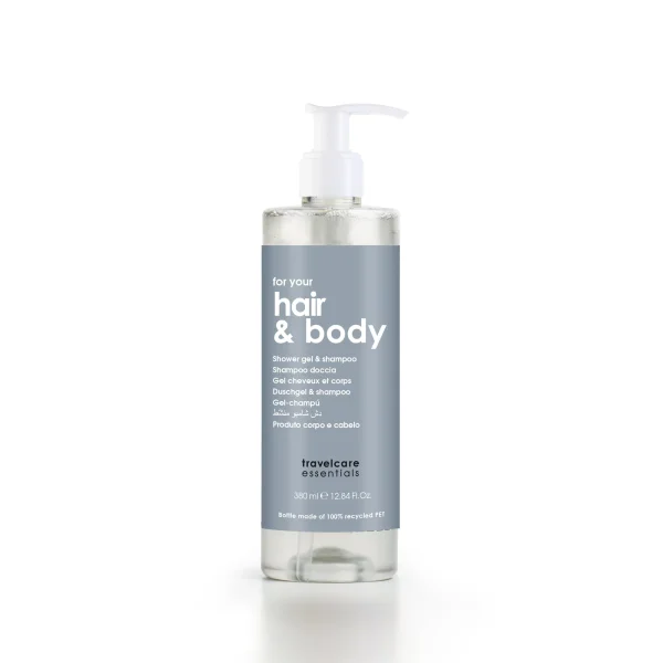 Travelcare Essentials Shower Gel and Shampoo with Locked Pump 380 ml