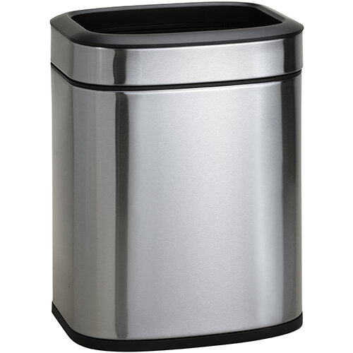 6 L Room Waste Bin with Anti-fingerprint brushed steel