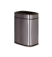 6 L Room Waste Bin with Anti-fingerprint brushed steel