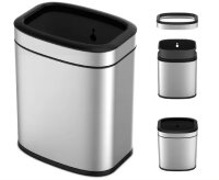 6 L Room Waste Bin with Anti-fingerprint brushed steel