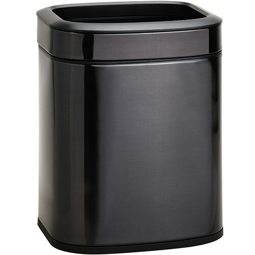 6 L Room Waste Bin with Anti-fingerprint black