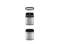 6 L Room Waste Bin with Anti-fingerprint black