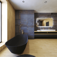 6 L Room Waste Bin with Anti-fingerprint gold