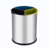 Waste Bin for Sorted Waste 15 L brushed steel